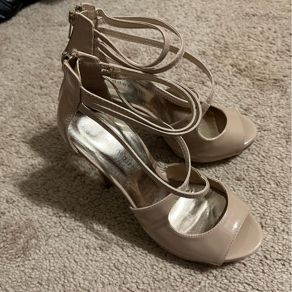 Madden Girl 5 inch Heels - Tan/Nude - Worn Once - Size 7.5